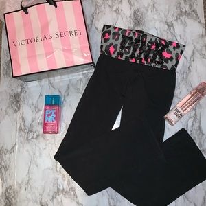 PINK cheetah print boot cut yoga pants | Size XS